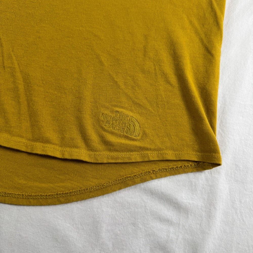 The North Face Women's Size L Gold Short Sleeve Cotton Crew‎ Neck T-Shirt A8338 - Picture 8 of 9
